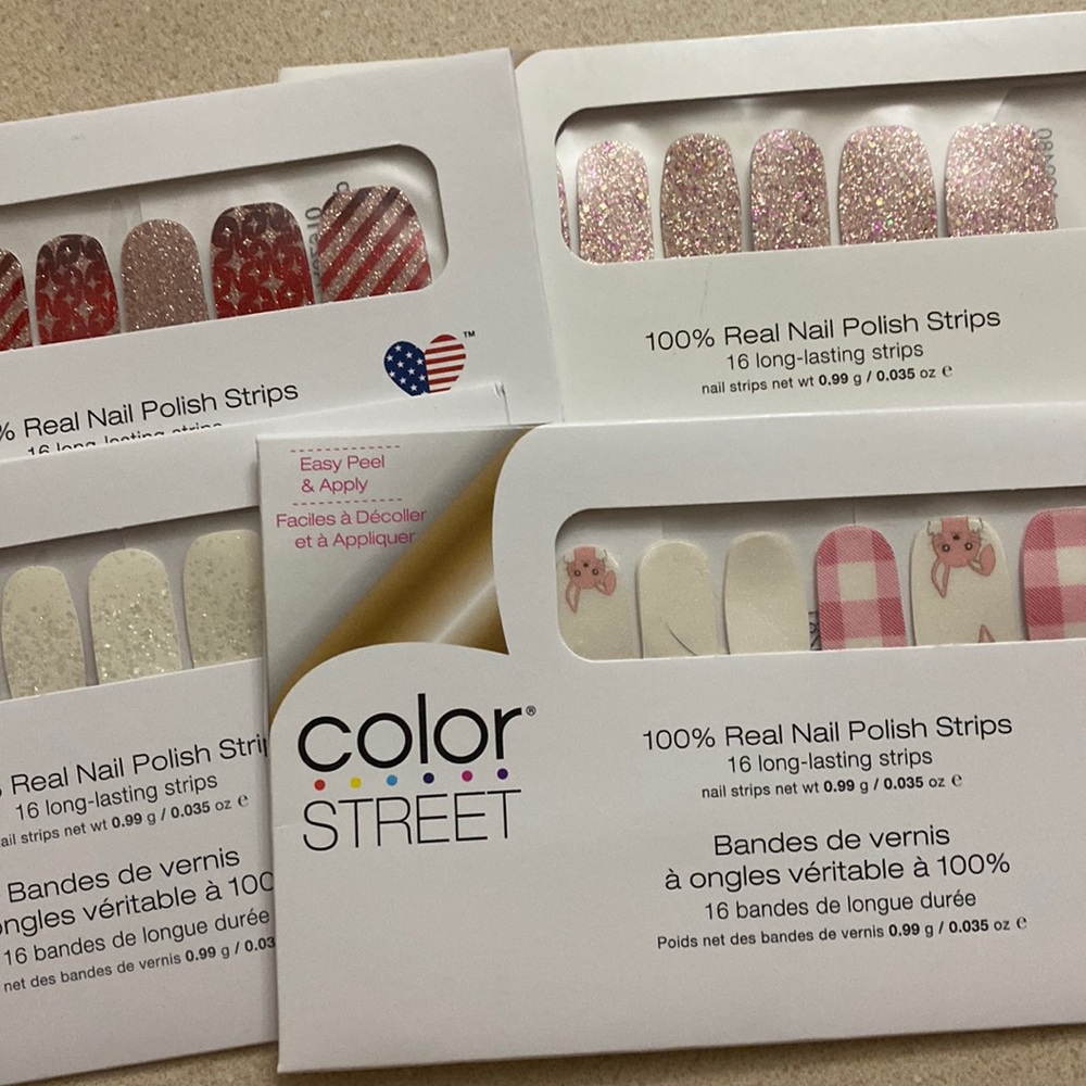 COLORSTREET 4 unopened packs of Nail Polish Strips